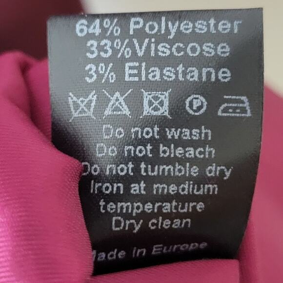 Rumour London Christina Burgundy Fluted Cranberry Dress Size Medium/6 - Picture 3 of 5